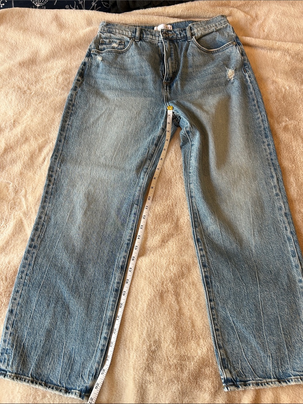 LOFT Light Blue Straight-Leg Jeans - Classic Five-Pocket